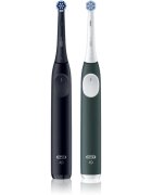 Oral-B iO2 електрическа четка за зъби ДУО ОПАКОВКА Matt Black & Forest Green 1 бр.