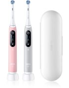 Oral-B iO6 Connected Coach електрическа четка за зъби с калъфка ДУО ОПАКОВКА 2 бр.