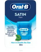 Oral-B Satin Tape Waxed Mint конец за зъби мента 50 м
