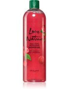 Oriflame Love Nature Organic Mint & Raspberry почистващ пилинг гел с аромат на малини 500 мл.
