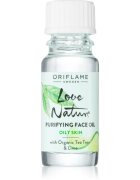 Oriflame Love Nature Organic Tea Tree & Lime почистващо олио за проблемна кожа акне 10 мл.