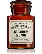 Paddywax Apothecary Geranium & Basil ароматна свещ 226 гр.