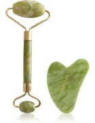 PALSAR7 Massage Roller and Guasha Green Xiuyan Jade масажно валяче за лице и масажно приспособление