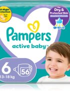 Pampers Active Baby Size 6 еднократни пелени 13-18 kg 56 бр.