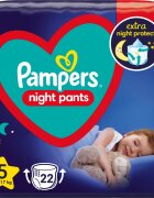 Pampers Night Pants Size 5 еднократни пелени гащички за нощ 12-17 kg 22 бр.