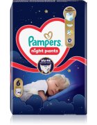 Pampers Night Pants Size 6 еднократни пелени гащички за нощ 40 бр.