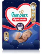 Pampers Night Pants Size 7 еднократни пелени гащички за нощ 15+ kg 35 бр.