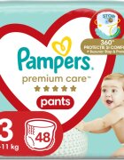 Pampers Premium Care Pants Size 3 еднократни пелени гащички 6-11kg 48 бр.