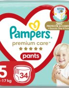 Pampers Premium Care Pants Size 5 еднократни пелени гащички 12-17 kg 34 бр.