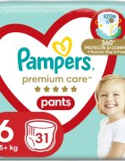 Pampers Premium Care Pants Size 6 еднократни пелени гащички 13 - 19 kg 31 бр.