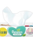 Pampers Sensitive мокри почистващи кърпички за деца за чувствителна кожа 4x80 бр.