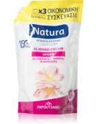 PAPOUTSANIS Natura Almond Cream течен сапун пълнител 750 мл.