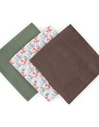 Petite&Mars Moussy пелени от плат Forest Fox 68 x 68 cm 3 бр.