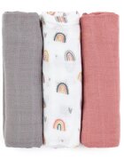 Petite&Mars Moussy пелени от плат Rose Rainbows 68 x 68 cm 3 бр.