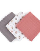 Petite&Mars Moussy пелени от плат Rose Rainbows 68 x 68 cm 3 бр.