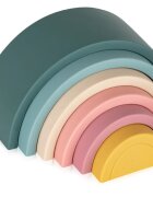 Petite&Mars Rainbow 12m+ играчка за подреждане Misty Green 1 бр.