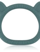 Petite&Mars Silicone teether Teddy гризалка за деца от раждането им Misty Green 1 бр.