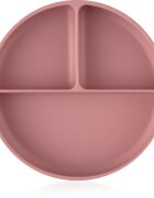 Petite&Mars Take&Match 6m+ разделена чиния кръгъл Dusty Rose 1 бр.