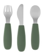 Petite&Mars Take&Match Stainless Steel Cutlery Set прибор за деца Misty Green 12m+ 3 бр.