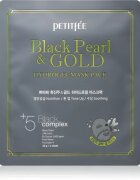 Petitfee Black Pearl & Gold интензивна хидрогелна маска с 24 каратово злато 32 гр.