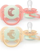 Philips Avent Ultrasoft Night SCF094/02 0-6m биберон Neutral 2 бр.