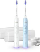 Philips Sonicare 6100 комплект от 2 четки за зъби с калъфи за пътуване