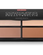 PUPA Milano #READY4SELFIE Contouring & Strobing контурираща палитра за лице с избелител цвят 003 Dark Skin 175 гр.