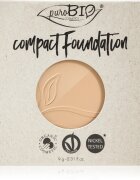 puroBIO Cosmetics Compact Foundation компактна пудра и фон дьо тен резервен пълнител SPF 10 цвят 01 9 гр.