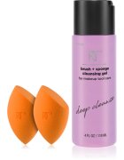 Real Techniques Brush Sponge + Cleasing Gel комплект за лице