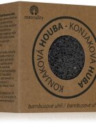 Renovality Konjac mushroom bamboo charcoal почистваща гъбичка за проблемна кожа 7x4 см
