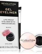 Revolution Gel Eyeliner Pot гел очна линия с четка цвят Black 3 гр.