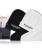 Revolution Haircare Microfibre Hair Wraps хавлия За коса цвят Black/White 2 бр.
