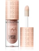 Revolution Pout Bomb блясък за устни с увеличаващ ефект цвят Milky Sheer Holo 4.6 мл.