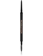 Revolution Precise Brow Pencil прецизен молив за вежди с четка цвят Dark Brown 0.05 гр.