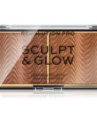 Revolution PRO Sculpt And Glow палитра за контуриране и озаряване цвят Medium-Deep 8 гр.