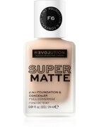 Revolution Relove Super Matte Foundation дълготраен матиращ фон дьо тен цвят F6 24 мл.