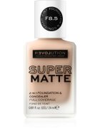 Revolution Relove Super Matte Foundation дълготраен матиращ фон дьо тен цвят F8.5 24 мл.
