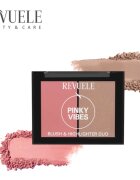 Revuele Blush & Highlighter Duo озаряващ руж цвят Pinky Vibes 8 гр.