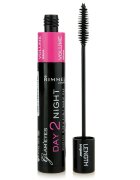 Rimmel Glam´ Eyes Day 2 Night спирала за удължаване и сгъстяване на миглите 2 в 1 цвят 001 Black 9.5 мл.