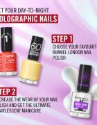 Rimmel Holographic горен лак за нокти с блясък 12 мл.