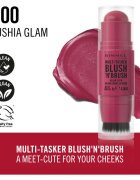 Rimmel Multi-Tasker Blush'N'brush руж в стик с четка цвят 200 Fushia Glam 8 гр.