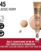 Rimmel Multi-Tasker Wake Me Up грим и коректор за озаряване на лицето цвят 45 Classic Ivory 20 мл.