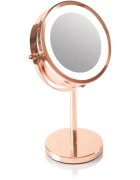 RIO Rose gold mirror огледало за гримиране с LED осветление 1 бр.