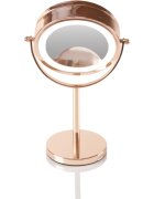 RIO Rose gold mirror огледало за гримиране с LED осветление 1 бр.