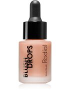 Rodial Blush Drops течен руж и блясък за устни придаващ хидратация и блясък цвят Sunset Kiss 15 мл.
