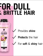 Schwarzkopf Gliss Liquid Silk регенериращ шампоан за подсилване и блясък на косата 400 мл.