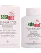 Sebamed Face & Body Wash Sensitive Skin нежна миеща емулсиця за тяло и лице за чувствителна кожа 200 мл.