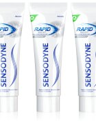 Sensodyne Rapid Whitening избелваща паста за зъби за чувствителни зъби 3x75 мл.