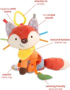 Skip Hop Bandana Buddies Fox играчка за подреждане с гризалка за деца от раждането им 0m+ 1 бр.