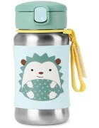 Skip Hop Spark Style Straw Bottle неръждаема бутилка за вода със сламка Hedgehog 12 m+ 1 бр.
